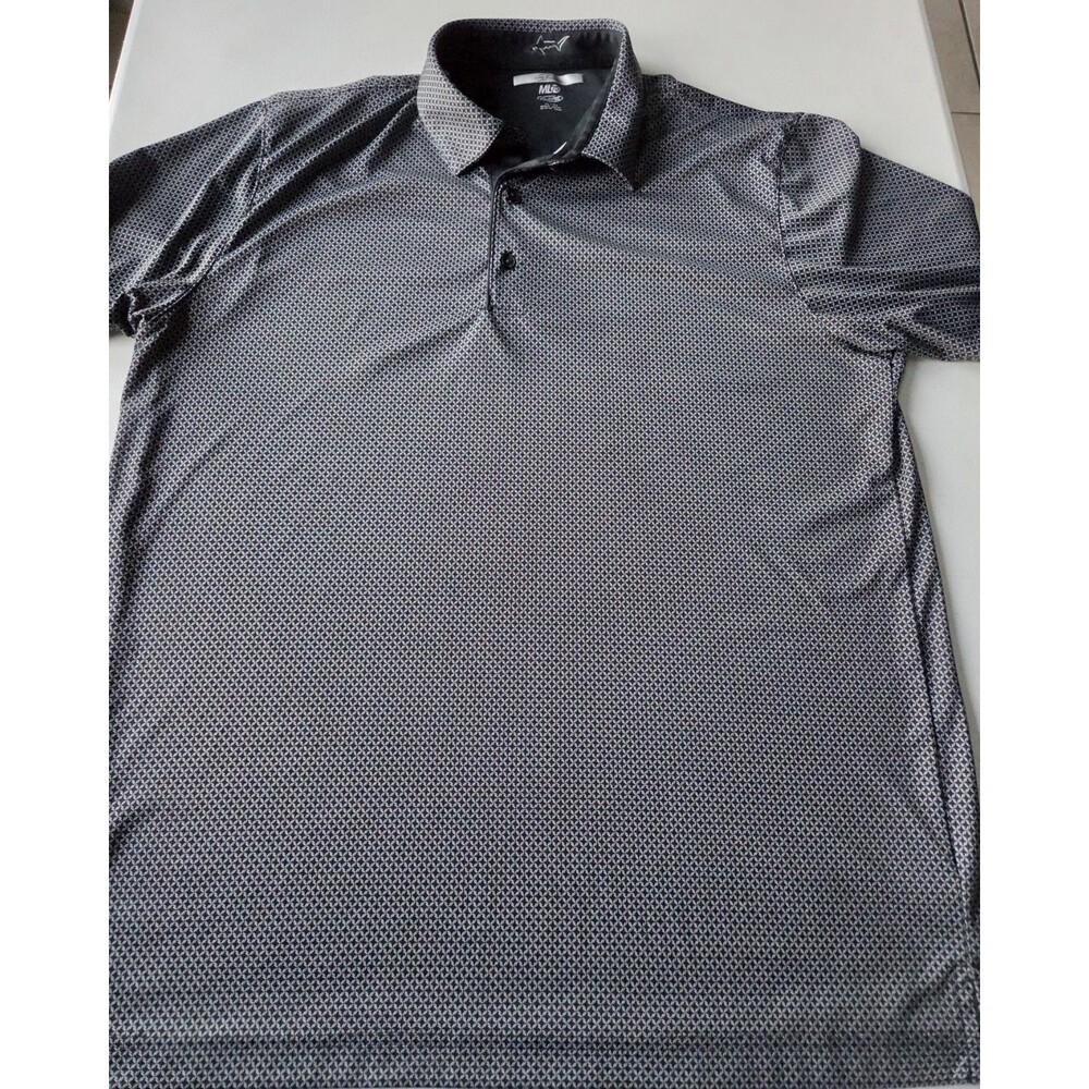 GREG NORMAN Play Dry XL Polo Golf Shirts Men's Black /Gray Extra large